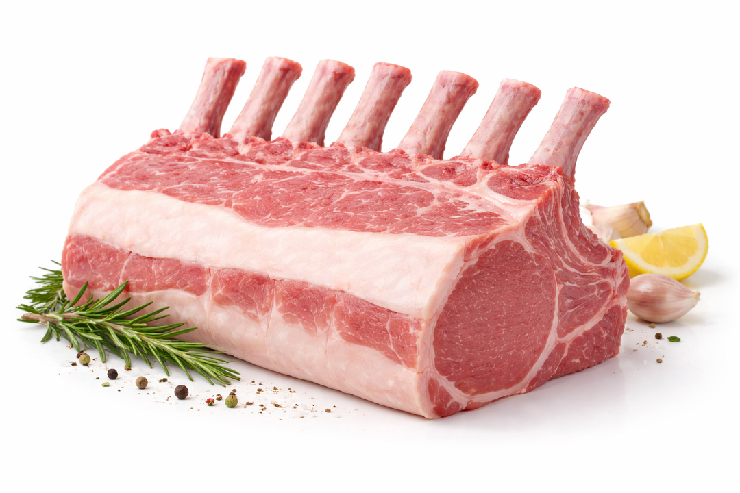 Carré di suino etrusco con osso da 5 kg allevato in Toscana, taglio fresco professionale per ristorazione e Ho.Re.Ca. B2B
