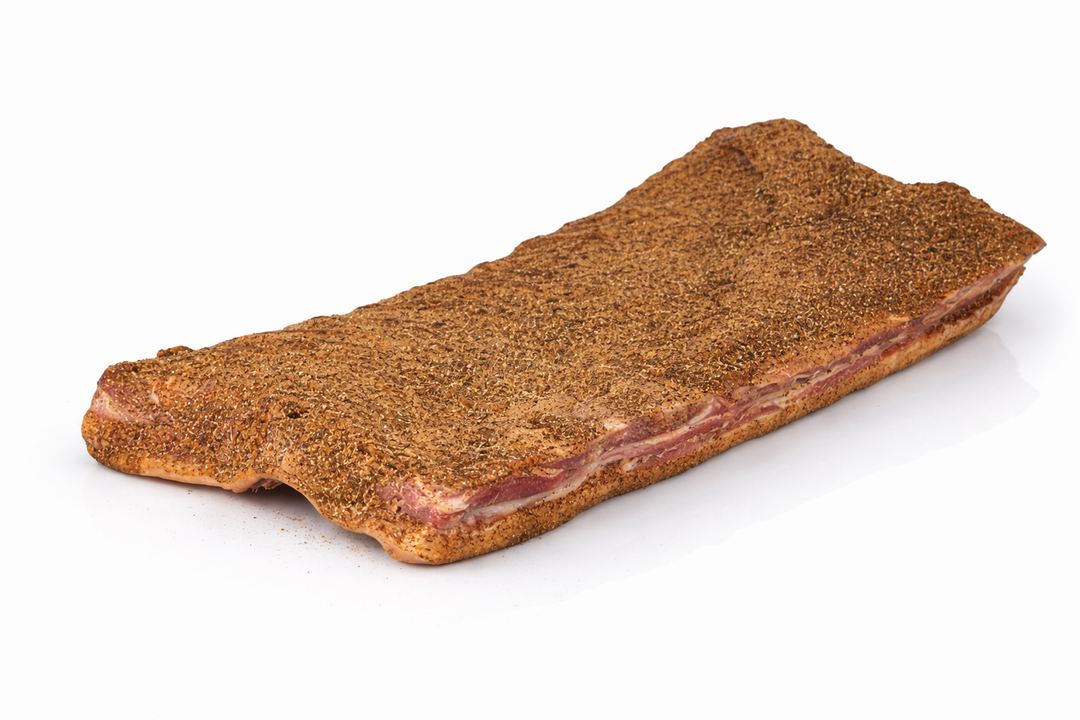 Pancetta Stesa Toscana sottovuoto pezzature forma intera 4,5 kg e metà 2,25 kg Salumificio Poggetto fornitura B2B ristorazione cucina professionale