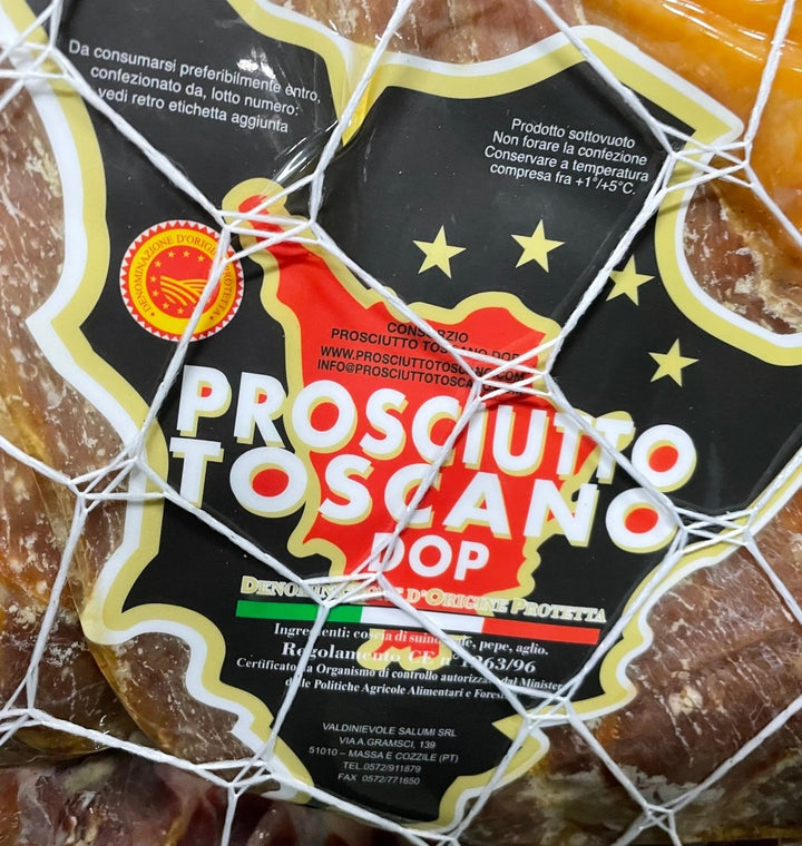 Prosciutto Toscano DOP stagionato intero, salume tradizionale toscano per ristorazione professionale e settore Horeca
