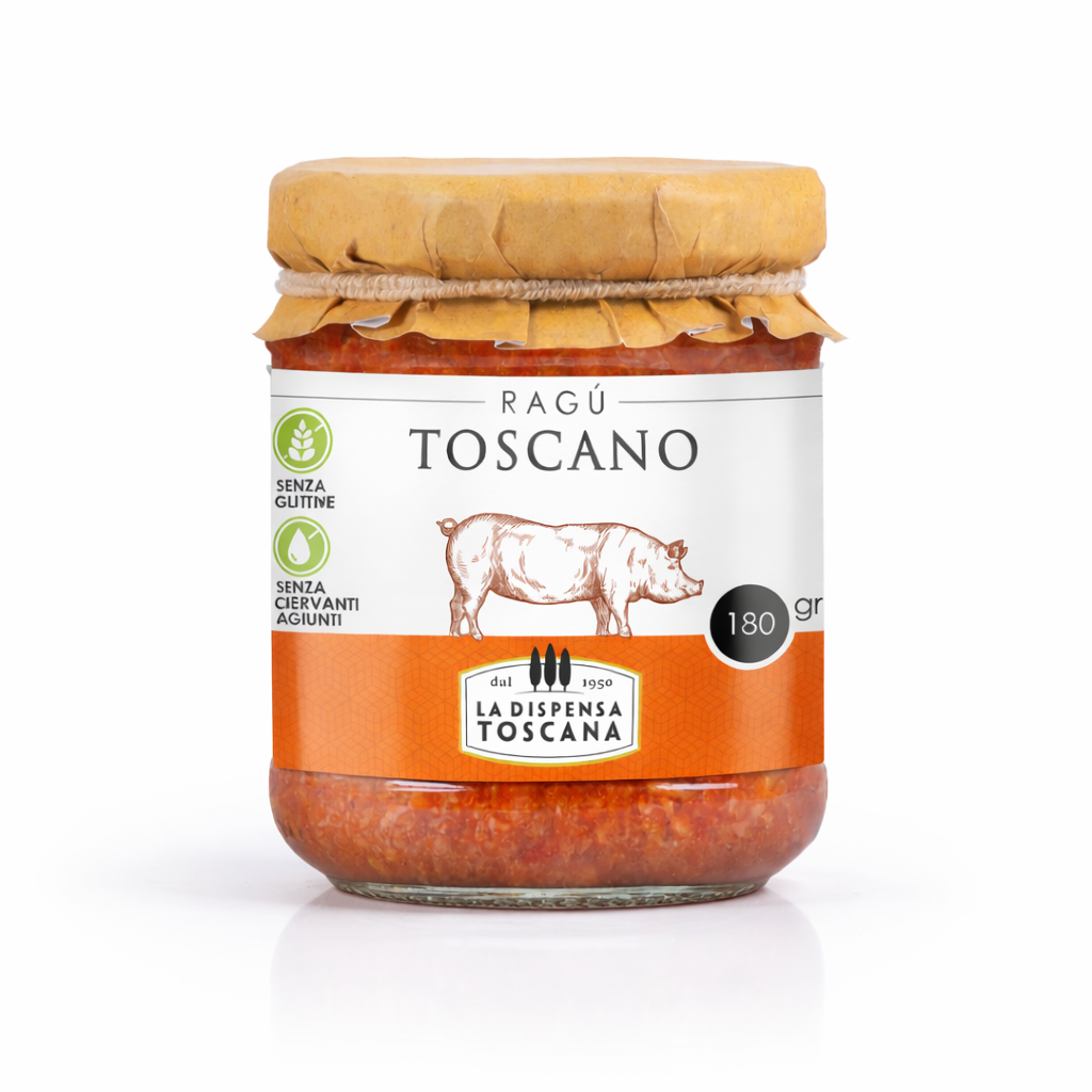 Ragù Toscano artigianale 180g in vasetto, sugo tradizionale toscano pronto per ristorazione e uso professionale B2B