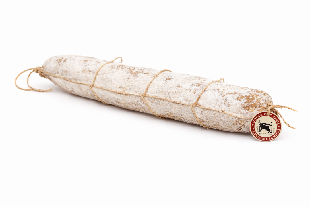 Salame di Cinta Senese DOP intero con bollino del Consorzio, salume toscano artigianale per vendita all’ingrosso B2B