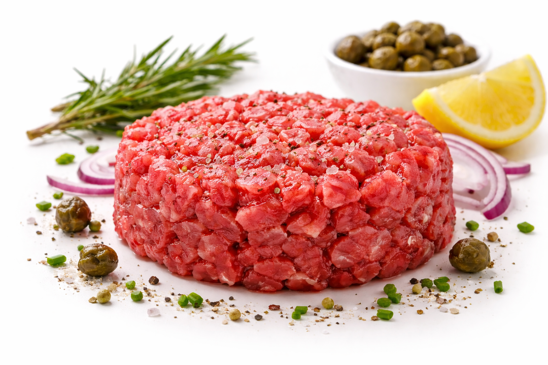Tartare di bovino toscano adulto fresca, carne cruda selezionata per ristorazione e Ho.Re.Ca. B2B
